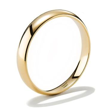 Imagem de NOKMIT Alianças de casamento de ouro de 2 mm, 4 mm, 6 mm, para mulheres, homens, delicadas, douradas, prateadas, tungstênio, anel de dedinho, polido, não mancha, confortável, tamanho 4-12, 4