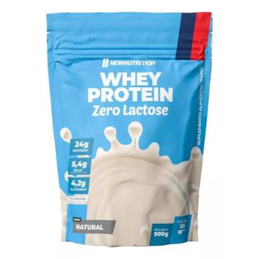 Imagem de 100 Whey Protein Zero Lactose 900g Natural NewNutrition - ATLHETICA NU