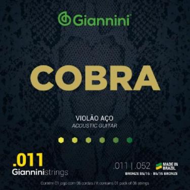 Imagem de Encordoamento Giannini aço para Violão COBRA 0.110.52 Bronze 85/15 GEE