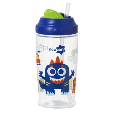 Imagem de Copo Infantil com Canudo Retrátil 360ml Azul -Neopan
