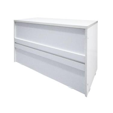 Imagem de Balcão Recepção Atendimento Baixo Sem Passa Fio - SM Corporativo - 77A