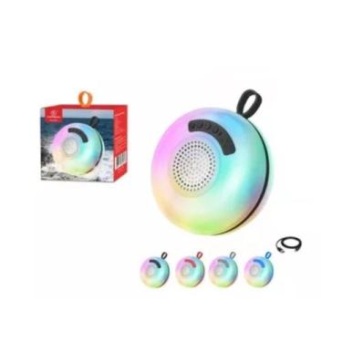 Imagem de Caixinha de Som Resistente a Água IP66 c/ Bluetooth Rádio FM Led Color