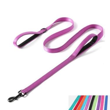 Imagem de Coleira para cães YOUALSO Refletive Nylon Heavy Duty 1,5 m roxa