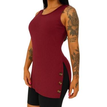 Imagem de Camisa Vest Legging Regata Tapa Bumbum Malha Canelada - xoramenina, Vi