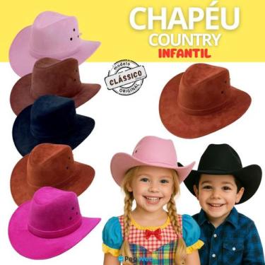 Imagem de Chapéu Country Infantil Criança Cowboy Festa Junina São João Rodeio Ba