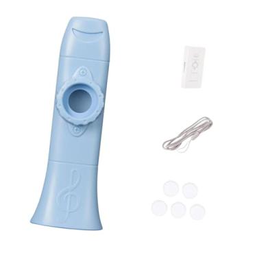 Imagem de simhoa Kazoo Flute Kids Toy Good Companion Inclui 5 membranas flauta de boca fácil de tocar para o teclado de guitarra dos amantes da música adultos, Azul