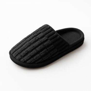 Imagem de Pantufa Chinelo Adulto Masculina Listrada Antiderrapante - Bogu Store,