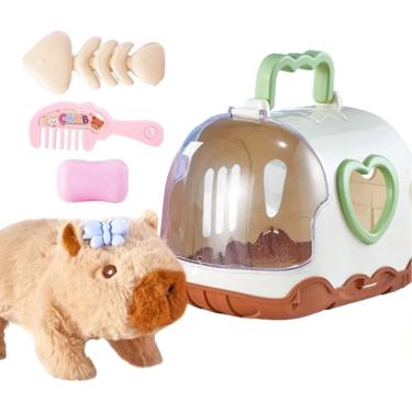 Imagem de Brinquedo Capivara de Pelúcia Elétrico - Anda e Emite Som