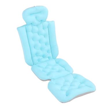 Imagem de Almofada de Banho de Corpo Inteiro, Almofada de Banheira de Spa para Suporte de Cabeça, Pescoço, Ombro, Costas, Tapete de Banho de Corpo Inteiro Grosso e Antiderrapante Com