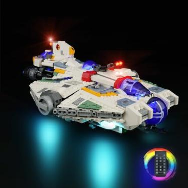 Imagem de Rorliny LED Light Kit for Lego Star Wars Ghost & Phantom II 75357 Building Set, Creative Lighting kit Compatible with Lego 75357-Remote Control Version (Lights Only, No Lego Set)
