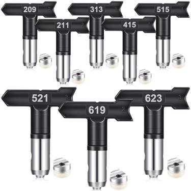 Imagem de 8 Pcs Reversible Spray Tip Airless Paint Sprayer Nozzles Tips for Airless Spraying Machine Parts (209, 211, 313, 415, 515, 521, 619, 623)