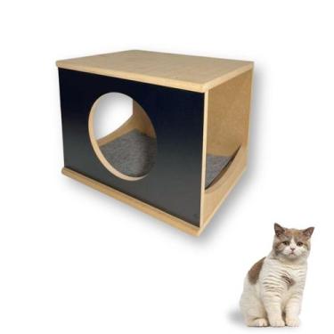 Imagem de Nicho Para Gato 1pç Resistente Seguro Com Carpete Interno - BT WOOD, P