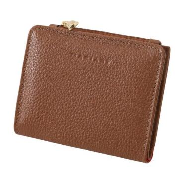 Imagem de Carteira Feminina De Couro Bovino Mariart Azurita - Marrom