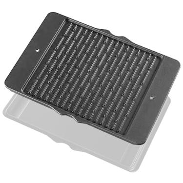 Imagem de Peças de substituição reversíveis 7598 para churrasqueira Weber Grill Griddle Spirit 300 Series Spirit E-310 E-315 E-320 E-330 S-310 S-315 Spirit ii E310, Chapa de ferro fundido Weber Genesis serve para grelhas de outras marcas, 1 pacote