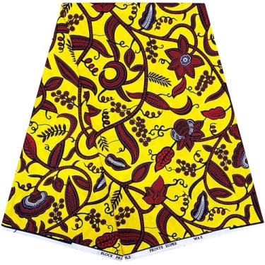 Imagem de HongyuAmy Tecido africano Ankara Print Kente 1 jarda cera africana (A3)