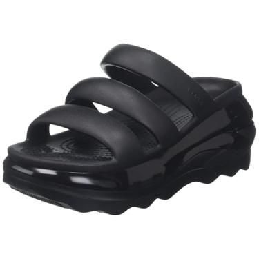 Imagem de Crocs Sandália plataforma unissex com alça tripla Mega Crush para adultos, Preto, 36