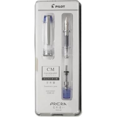 Imagem de PRERA Iro-Ai Pilot Caneta-tinteiro transparente azul caligrafia ponta P-FPR-1-TL-CM com caneta esferográfica Stylus original