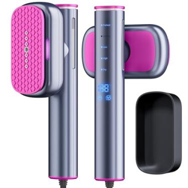 Imagem de AUHKO Vaporizador De Viagem Para Todas As Roupas, Ferro Passar Inteligente Com Chip Detecção Temperatura Por Ia Integrado, Monitoramento Led Em Tempo Real, Removedor Rugas Portátil 1200 Watts