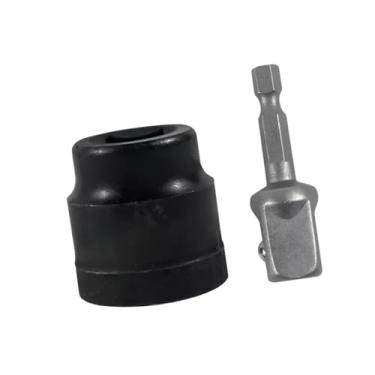 Imagem de QccHieUs Adaptador de furadeira de macaco para serviço pesado, estabilizador para veículos de viagem e reboques automotivos, fácil de instalar, com Manga