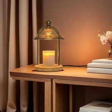 Imagem de Okdunlakp Aquecedor De Velas Com Lâmpadas, Temporizador Elétrico Regulável, Pote Grande Compatíveis Derretimento Cera, Presentes Decoração Para Casa