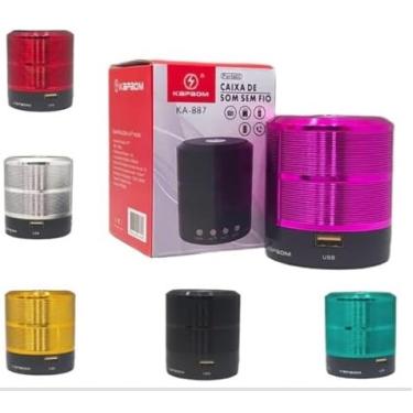 Imagem de Caixa de Som Portátil com Bluetooth, Rádio FM, USB, Entrada Auxiliar, Micro SD (Preto)