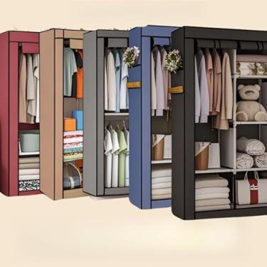 Imagem de Guarda Roupa Dobrável Organizador De Roupas Armário Grande(ALEATORIO,CASAL)