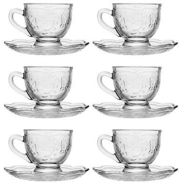 Imagem de Conjunto 6 Xícaras de Café com Pires New Butterfly Cristal 80ml 220857