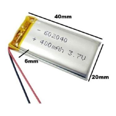 Imagem de (2 Peças) Bateria  3,7v   400mah 6mm X 20mm X 40mm 602040 - - bgb