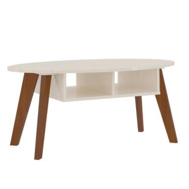 Imagem de Mesa de Centro Retrô 2 Nichos Astorga Off White Cedro - CASA H