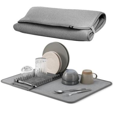 Imagem de Tapete Escorredor De Louças Dobrável Super Absorção em Microfibra Com 