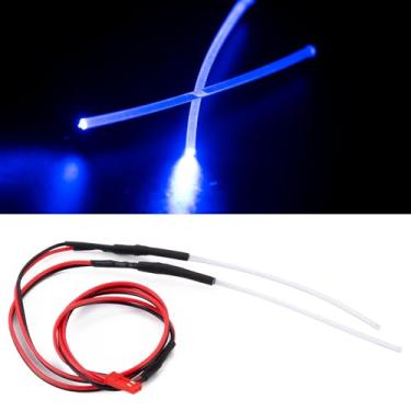 Imagem de RCHUBAM 1 par de luz traseira traseira LED conjunto compatível com Racing 1/10 Axial SCX10 TRX-4 RC Car Crawler Buggy Truck Upgrades (azul)