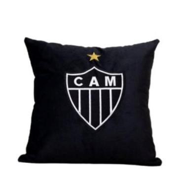 Imagem de Almofada Veludo Bordada Atlético Mineiro 45x45cm. Com Enchimento - Mor