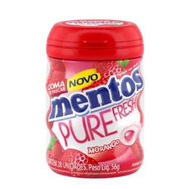 Imagem de Goma De Mascar Mentos Pure Fresh Morango 56g