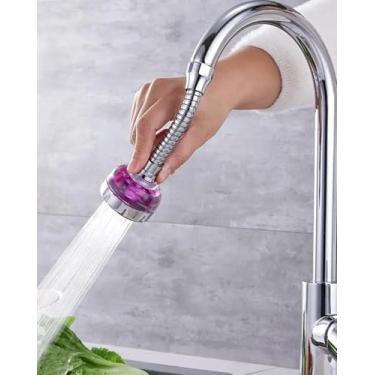 Imagem de Adeus bagunça na pia Bico Extensor de Torneira 360° Adaptador de Cozinha Brilhante Arejador Giratório Chuveirinho para Cozinha Pia Tanque e Lavanderia Economia de Água Aproveite antes que acabe