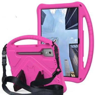 Imagem de QYiiD Capa infantil para Galaxy Tab S10 FE+ (Plus) 33.3 cm 2025, leve protetora com alça conversível e alça de ombro infantil para Tab S10 Fe Plus 33.3 cm SM-X620/X626B, rosa