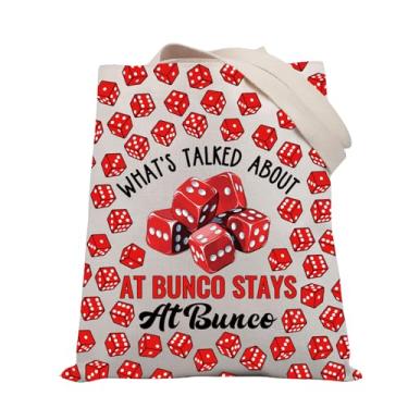 Imagem de BDPWSS Bunco Tote Bag Dice Game Night Gift Board Game Lover Gifts Bunco Gambling Lover Shoulder Bag For Gamer (Stay at bunco TG)
