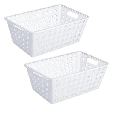 Imagem de Kit 2 Cestas Caixas Organizadoras Grande Multiuso One Coza, Natural (T