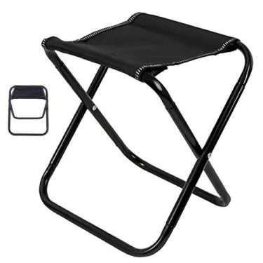 Imagem de Banco Banquinho Dobravel Banqueta Cadeira Portatil Acampamento Camping