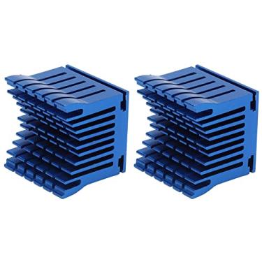 Imagem de YWBL-WH Kit de Dissipador Térmico Impressora 3D: Resfriador de Dissipador de Calor de Alumínio Universal para Descarga Eficiente 2pcs (Azul)