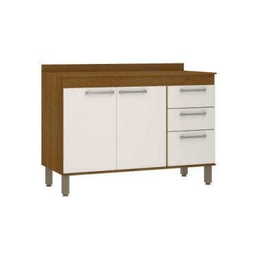 Imagem de Balcão Modena  2 Portas 2 Gavetas MDP 120cm  Luciane, Areia