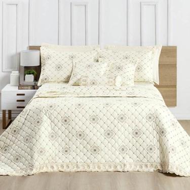 Imagem de Cobre Leito King Royale Percal 200 Fios Algodão 6 Peças - Vanilla - Bi