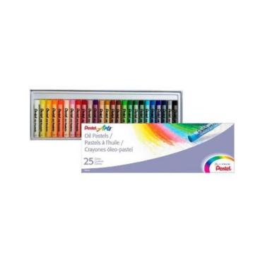 Imagem de Giz Oil Pastels Estojo Com 25 Cores Pentel Arts, Não se aplica