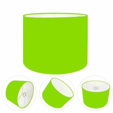 Imagem de Cúpula Abajur Cilíndrica Cp-8015 Ø35x25cm Verde Limão