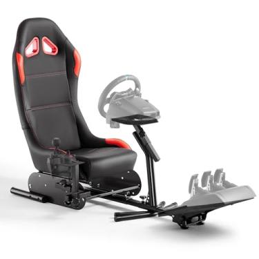 Imagem de DIWANGUS Racing Simulator Cockpit Steering Wheel Stand with Seat Gaming Chair Sim Racing Cockpit for G29 G920 G923 G27 G25 T248X T248 T300RS T150 458 TX Xbox PS4 PS5 PC Accessories