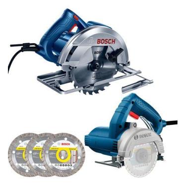 Imagem de Kit Serra Circular Gks150 + Serra Mármore Gdc150 Bosch 110v, 110V