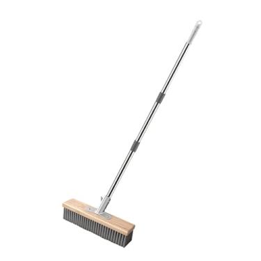 Imagem de WeiLaiKeQi Escova de aço inoxidável para limpeza de pisos, cerdas de metal, vassoura para áreas externas, pátio, cimento, parede, 20cm