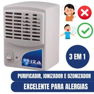 Imagem de Purificador de Ar Ionizador Ozonizador MeGT 1,5w 80m³ IZA