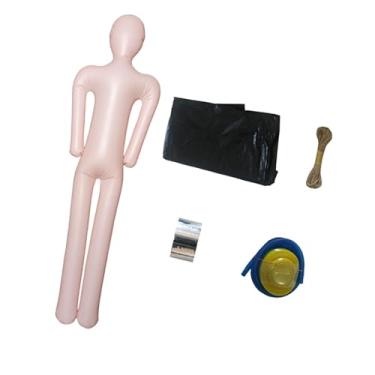 Imagem de MotiveTech Figura de Manequim Cheia de Ar para Halloween para Exibição em Loja de Varejo, com Acessórios, Tamanho real