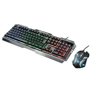 Imagem de Kit Gamer Teclado E Mouse Trust Gxt 845 Tural, LED Rainbown
