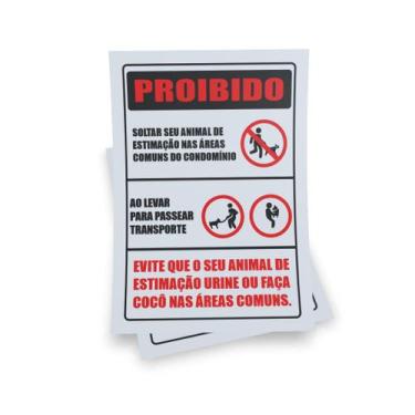 Imagem de Kit 3 Placas sinalização 15x21cm EM PVC PL(169) Tema: Condomínio Cuida